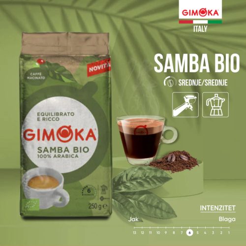 GimOka kávé 250 g Samba Bio 100% Arabica