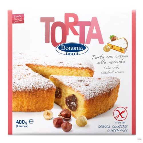 Torta con Crema alla Nocciola 400g Bononia Gluténmentes