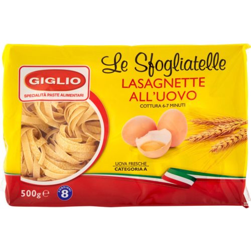 Lasagnette száraztészta Giglioi 500 g