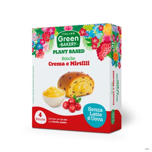 Brioche Crema e Mirtilli 180g tej és tojásmentes