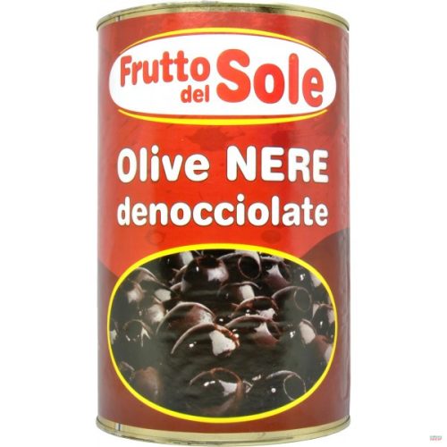 Olívabogyó fekete magozott fémdobozban 350 g Frutto del Sole