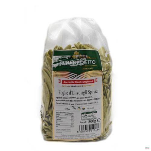 Foglie d'ulivo agli spinaci 500g Dibenedetto - spenótos