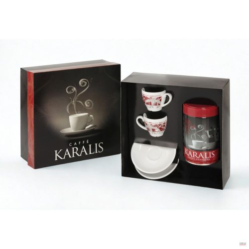 Karalis ajándék szett 250g + 2 eszpresszo szett