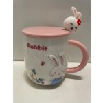 Bögre + kerámia tető + nyuszis kanál