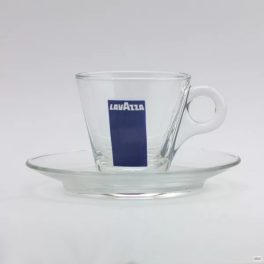 Lavazza espresso üveg csésze+alj Port Blue