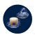 Lavazza cappuccino üveg csésze+alj Port Blue